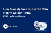 How to apply for a role in the NSW Health Career portal (external applicants)